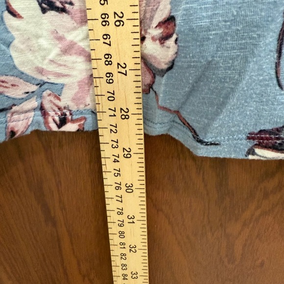 Maurices Floral Tank Top Blue Pink Crochet Back‎ Sleeveless Size 1 - Picture 5 of 6